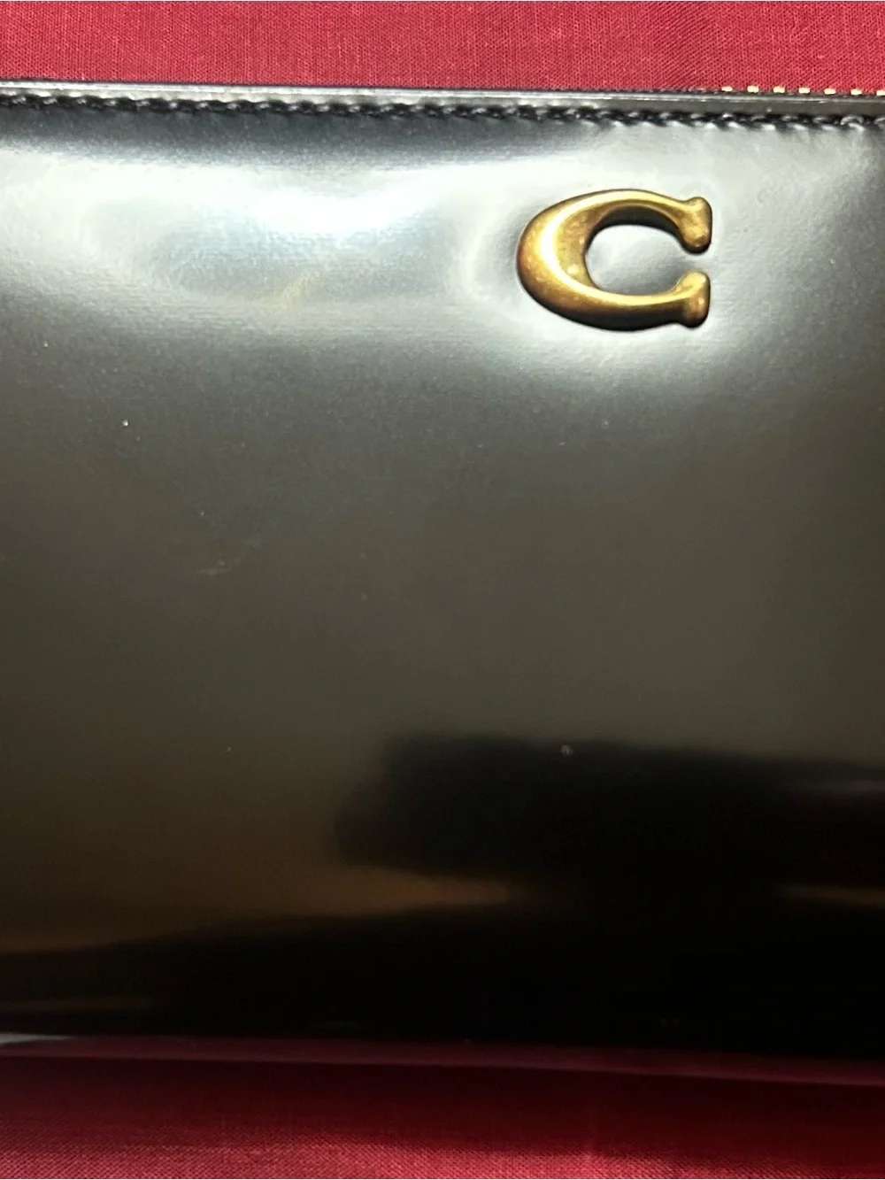 Coach Black Patent Leather Wallet